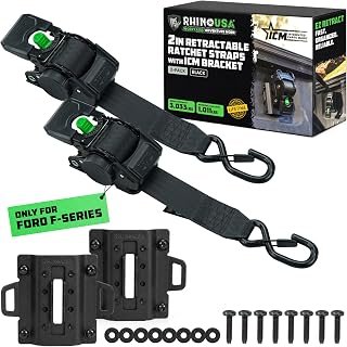 Rhino USA Bed-Mounted Retractable Ratchet Straps - for Ford F-150/F-250