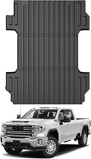 Mixsuper Truck Bed Mat for Chevrolet Chevy Silverado/GMC Sierra 2500HD 3500HD 2020-2026, Fit for 6.8 Ft Bed, All Weather Bed Liner TPE Durable Odorless Black