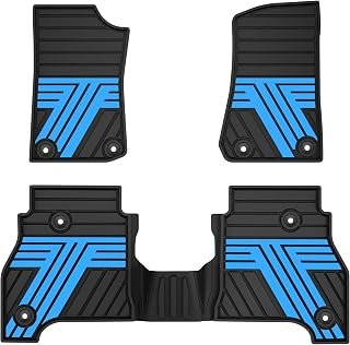 Floor Mats for 2020-2026 Jeep Gladiator, Black & Blue