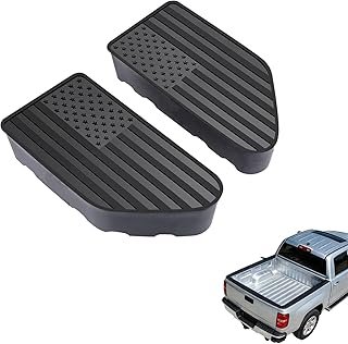 Bed Rail Stake Pocket Covers for GMC Chevy Silverado Sierra 1500 2019-2024 2025 2026, GMC Sierra 3500HD(2020 2021 2022 2023)/2500, Black Truck Caps Rear Holes Plugs Covers
