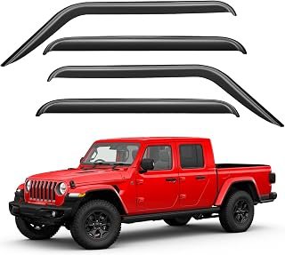 Window Visors Rain Guards for 2020-2026 Jeep Gladiator