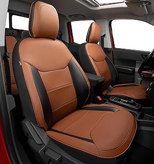 Faux Leather Seat Covers Custom Fit for 2022-2026 Ford Maverick,Brown