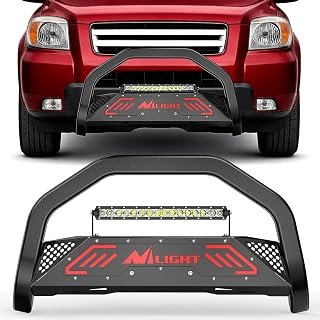 Nilight Bull Bar with Light for 2003-2008 Honda Pilot, 2006-2015 Ridgeline