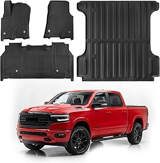 Floor Mats Truck Bed Mat for Dodge Ram 1500 2025-2026 Crew Cab
