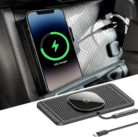 Magnetic Wireless Charger for Toyota Tacoma 2024 2025 2026 for Toyota 4Runner 2025 2026 15W Fast Wireless Car Phone Charger Pad Non-Slip Phone Holders for iPhone 17/16/15/14/13/12