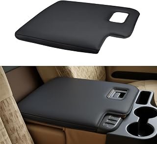 INTGET Center Console Cover for 1999 2000 2001 Ford F250 F350 F450 Super Duty Accessories Armrest Arm Rest Leather Middle Cushion Pad Protector (Fit Jump Seat Console Only)