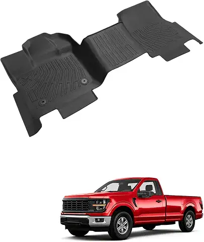 Car Floor Mats for Ford F150 2015-2026 Regular Cab, Front Truck Carpet Mat