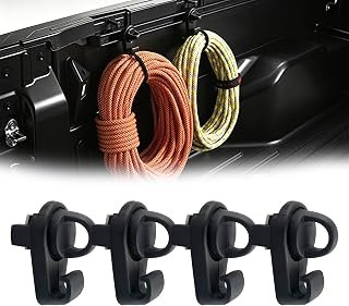 Mini Bed Rail Tie Downs w/Hooks for 2005-2026 Toyota Tacoma & Tundra