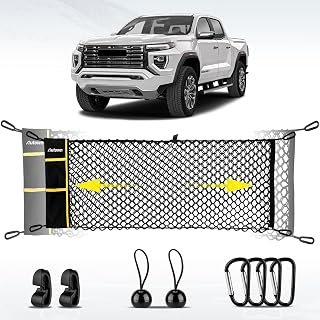 Truck Bed Cargo Net, Envelope Style Bed Netting for Colorado & Canyon 2026 2025-2023, Pickup Truck Bed Organizer with Upgraded 5mm Bungee & Integrated Storage Bag & Bungee Balls & Carabiners