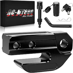 Two-inch hitch slider with locking pin