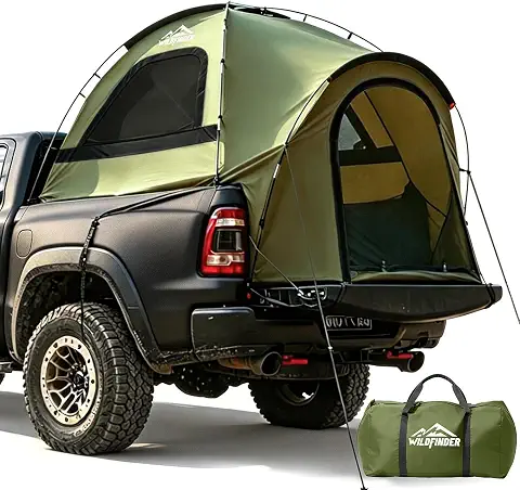 Pickup bed tent for short beds