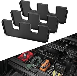 Outus 3 Pcs Trunk Cargo Dividers Compatible with Honda Ridgeline 2017-2026 Storage Accessories Trunk in Bed Dividers Cargo Organizer Storage Box for for Grocery Tools Camping Gear & Luggage