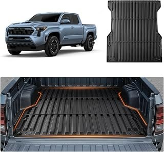 VEVOR Truck Bed Mat, TPE, Compatible with 2024-2026 Toyota Tacoma Bed, Heavy Duty Custom Fit, All Weather Protection Pickup Car Cargo Trunk Liner Replacement, for 2024-2026 Toyota Tacoma Accessories