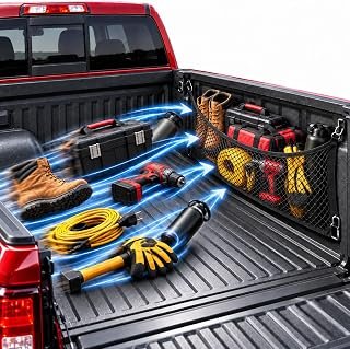 Upgraded Side Cargo Net for Ford F150 2015-2026, Tailgate-Free Side Access