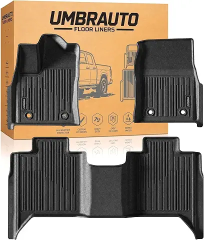 Umbrauto Floor Mats for Toyota Tundra 2022-2026 CrewMax Cab All Weather TPE
