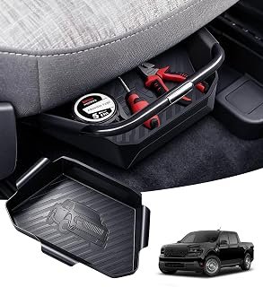 Under-Seat Organizer Storage Box for Ford Maverick 2026 2025 2024 2023 2022 (Only for Manual Seat, Not for Power Seat) Interior Accessories Hidden Insert Tray for 2022-2026 Maverick, Black