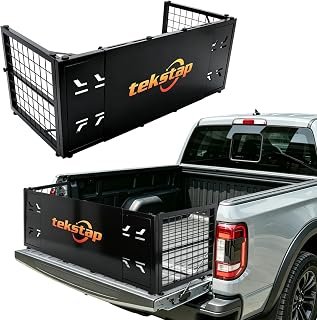 tekstap Truck Bed Extender,Tailgate Bed Divider No Drilling for Ford F-150/F-250/F-350,Drilling for Dodge Ram 1500/2500/3500 & Chevy Silverado/GMC Sierra Tailgate Extender,Alloy Steel
