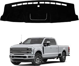 Dash Cover Mat Compatible with Ford F250 F350 F450 F550 2023-2026 Car Interior Dashboard Cover Mat Nonslip Dashmat Sunshade Glare UV Rays Protector Accessories Custom Fit