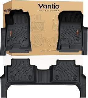 Floor Mats for 2023-2025 2026 Chevy Colorado/GMC Canyon Crew Cab, Custom Fit All Weather TPE Floor Liners with Door Sill Protection, Waterproof Heavy Duty Full Coverage Black