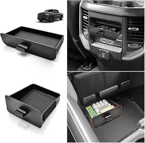 2PCS Console Storage Drawer Fit for 2019-2026 Dodge Ram 1500 2500 3500