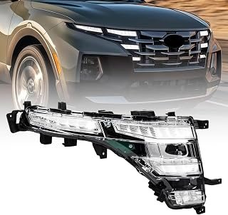 LED Daytime Running Light Right Passenger Side Fit For Hyundai Santa Cruz 2022 2023 2024 DRL Front Fog Lamp Day Headlight Replaces 92208-K5000 92208K500