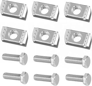 6PCS Truck Bed Rail Tie Down Mount Cleats Bolts Nuts Kit - Fit for Nissan Frontier 2005-2024 Titan 2004-2024 with Utili-Track Rail System