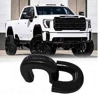Tow Hook Covers Compatible with 2020 2021 2022 2023 2024 2025 2026 GMC Sierra 2500/3500 HD Accessories - Upgrade Design, Silicone Rubber, Free Installation (Black)